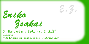 eniko zsakai business card